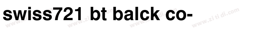 swiss721 bt balck co字体转换